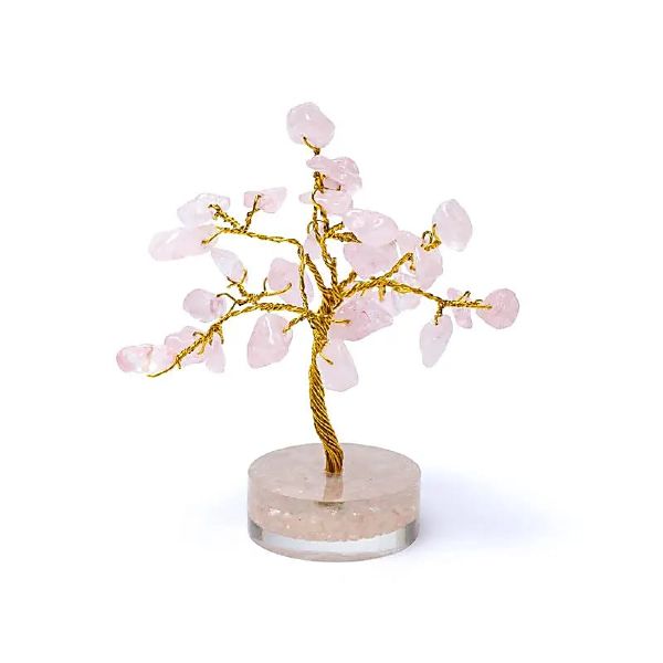 køb billig Rosakvarts KrystalTræ - 8 cm