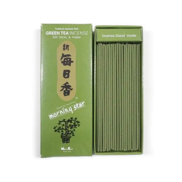 køb Morning Star green tea røgelsespinde i 200 stk. pakke