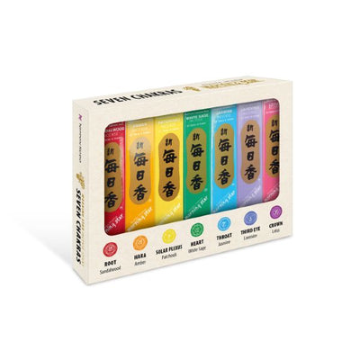 Morning Star Seven Chakras – japansk røgelse gavesæt, 7 × 50 pinde