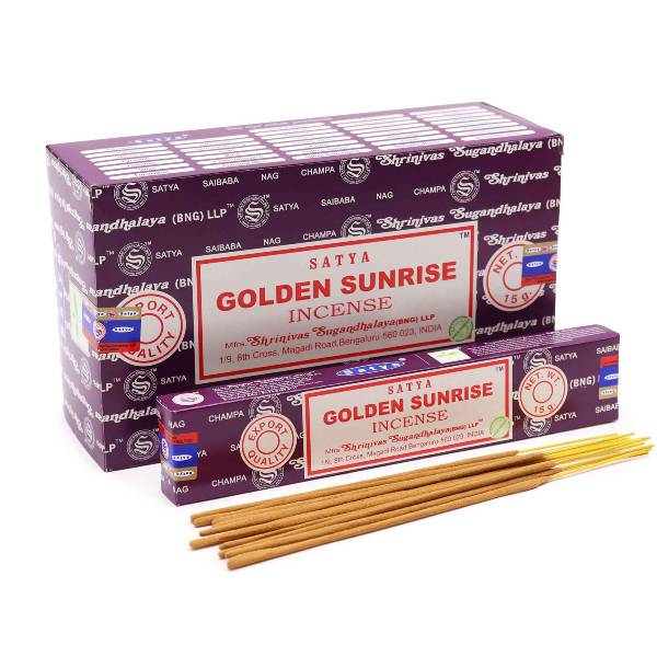 køb billige Satya Golden Sunrise Røgelsespinde 15 gram