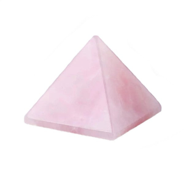 køb rosakvarts pyramide 4 cm