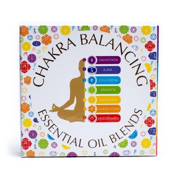 køb Chakra Balancing æterisk olieblanding sæt med 7 aromaflasker
