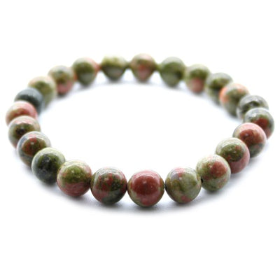 Grøn Jaspis Armbånd - 8 mm