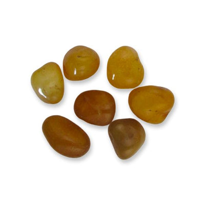 Gul Onyx Lommesten - 3 cm