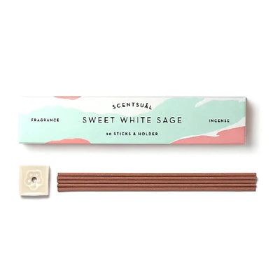 Scentsual Sweet White Sage – japansk hvid salvie røgelse, 30 pinde
