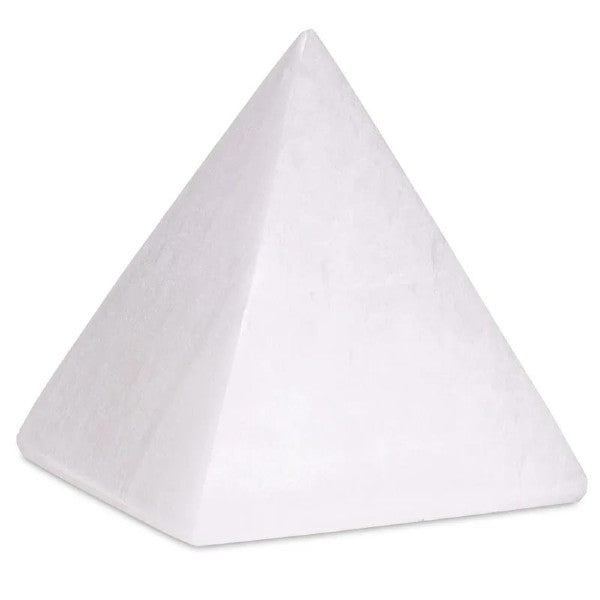 køb selenit pyramide på 8 cm