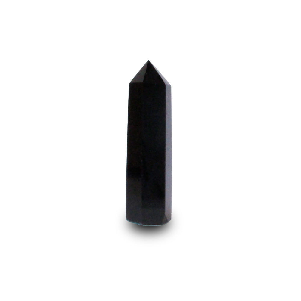 køb lille sort obsidian tårn på 5 cm