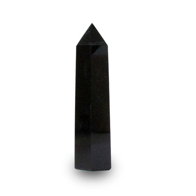 Sort Obsidian Tårn - 9 cm