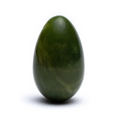 Jade yoni æg – grøn jade, 2,5 × 4 cm